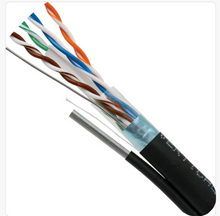 Load image into Gallery viewer, CAT5E, Outdoor Rated Cable with Messenger, LLDPE Jacket,